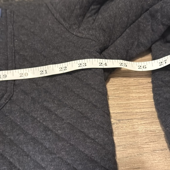 L.L. Bean shirt jacket men’s large tall pockets soft quilted dark gray snaps - Picture 13 of 16